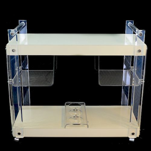 MID CENTURY LUCITE BAR CARTDESCRIPTION: