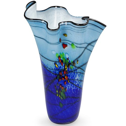 LARGE SIGNED MURANO GLASS VASEDESCRIPTION  3932a3