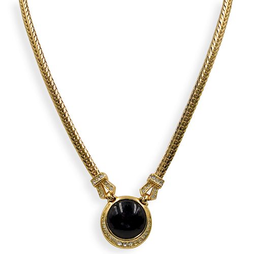 CHRISTIAN DIOR ONYX NECKLACEDESCRIPTION:Christian