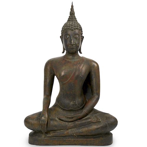 19TH CENT THAI BRONZE BUDDHADESCRIPTION  3933c0