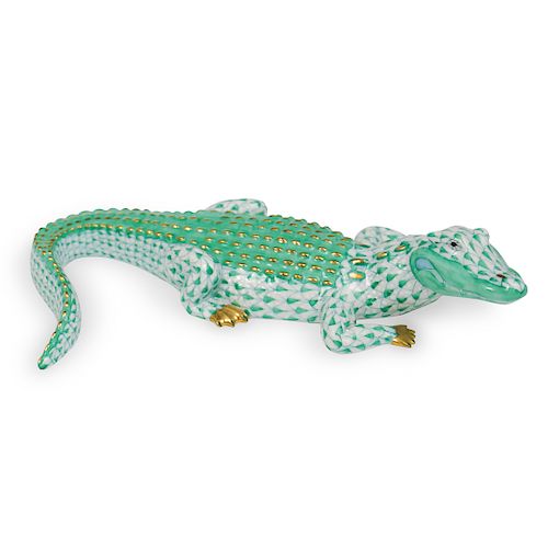 HEREND PORCELAIN ALLIGATORDESCRIPTION: