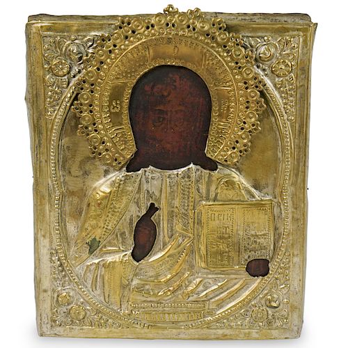 BRASS RUSSIAN ICONDESCRIPTION: