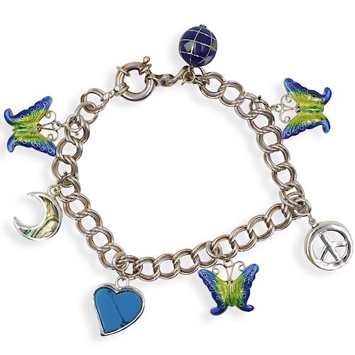 STERLING SILVER AND ENAMEL CHARM 393499