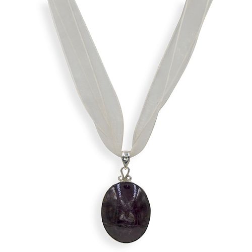 PURPLE SAPPHIRE AND STERLING RIBBON