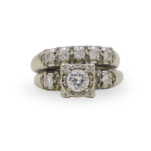 14K GOLD AND DIAMOND WEDDING AND 3934a8