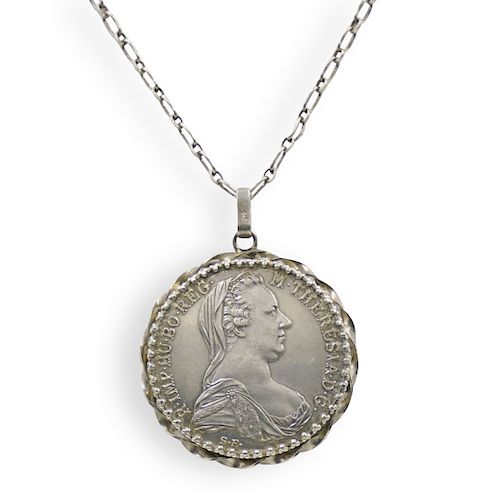 MARIA THERESIA SILVER COIN NECKLACEDESCRIPTION Maria 3934a9