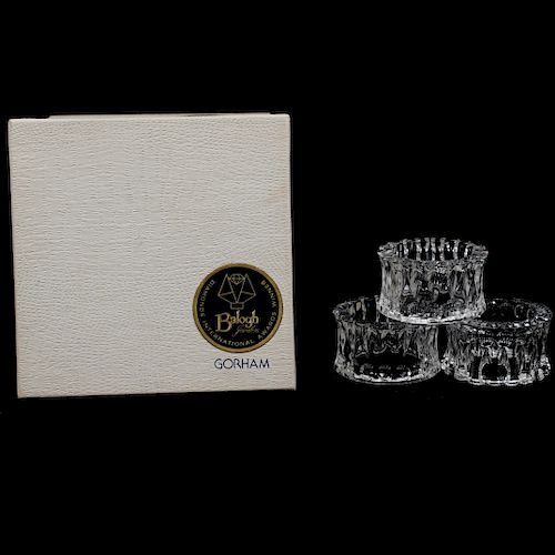 (16 PC) GORHAM CRYSTAL NAPKIN RINGSDESCRIPTION: