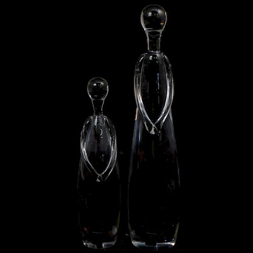  2 PC ROYAL KRONA CRYSTAL SCULPTURESDESCRIPTION  3934b5