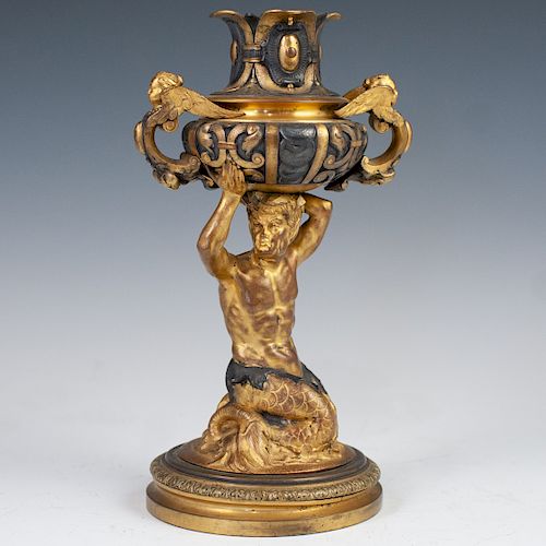 ANTIQUE FRENCH TWO TONE BRONZE