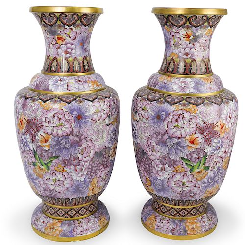 LARGE CHINESE CLOISONNE ENAMELED