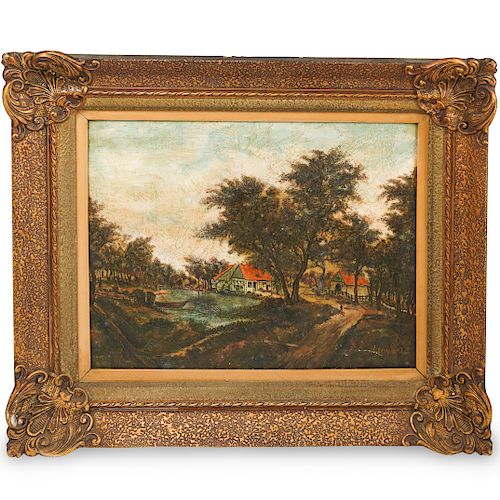 ANTIQUE OIL ON CANVASDESCRIPTION Antique 39352c