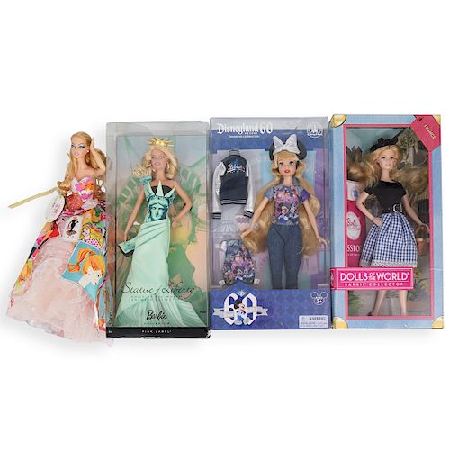  4 PC COLLECTABLE BARBIE DOLLSDESCRIPTION  39355e