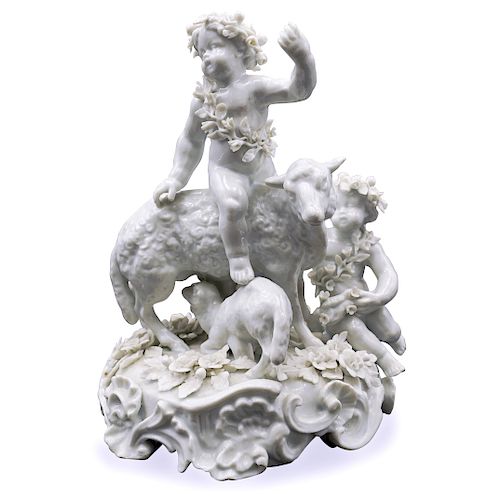 ANTIQUE CAPODIMONTE PORCELAIN GROUPDESCRIPTION  39356e