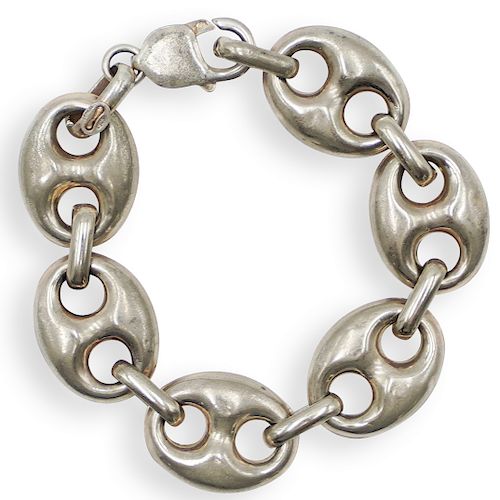 VINTAGE STERLING SILVER LINK BRACELETDESCRIPTION: