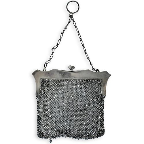 ANTIQUE STERLING SILVER MESH PURSEDESCRIPTION  3935cb