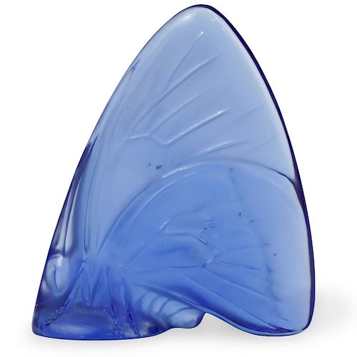 LALIQUE CRYSTAL BUTTERFLY FIGURINEDESCRIPTION: