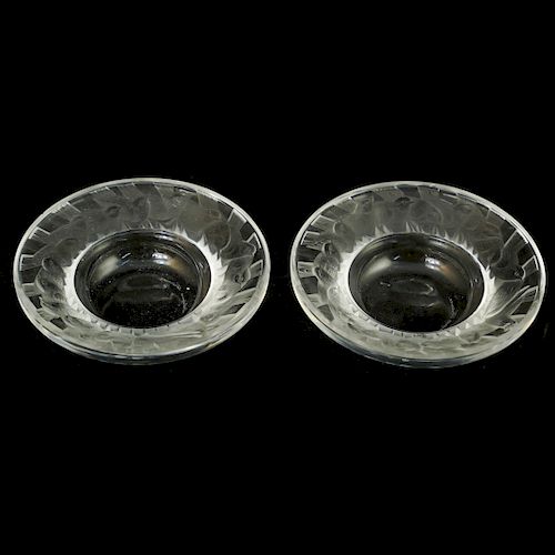 (2 PC) LALIQUE "IRENE" CRYSTAL