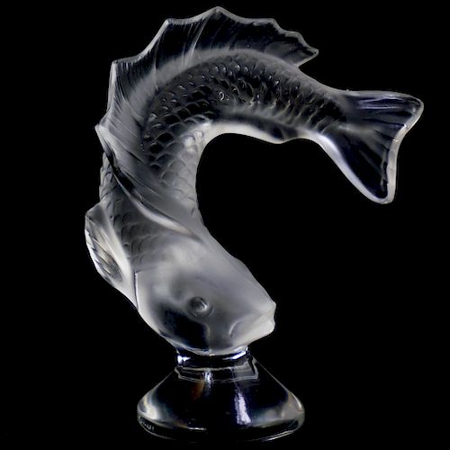 LALIQUE LEAPING FISH CRYSTAL 3935e9