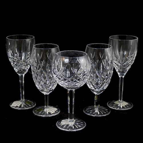  5 PC WATERFORD CRYSTAL CUT GLASSESDESCRIPTION  3935f3