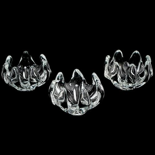 (3 PC) ST. VAL LAMBERT CRYSTAL BONBONIEREDESCRIPTION: