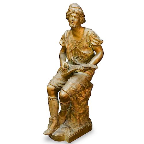 MIXED METAL ORIENTALIST SCULPTUREDESCRIPTION: