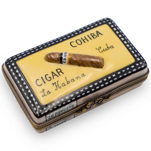 LIMOGES PORCELAIN COHIBA CUBA  39366e