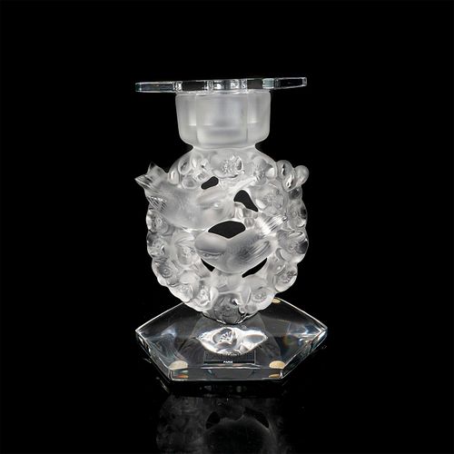 LALIQUE CRYSTAL MESANGES CANDLESTICKClear 393683
