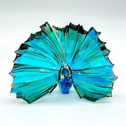 SWAROVSKI CRYSTAL FIGURINE PEACOCK 393698