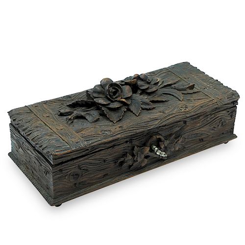 19TH CENT FRENCH CARVED WOOD BOXDESCRIPTION  3936b7