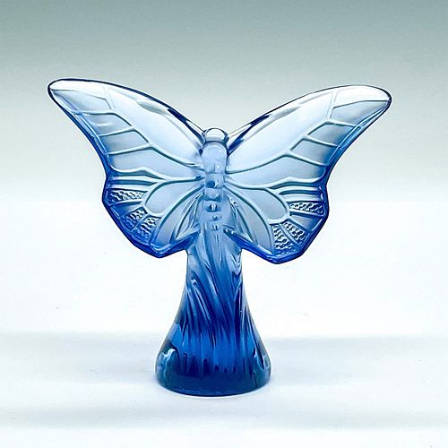 LALIQUE SATIN CRYSTAL FIGURINE, BLUE