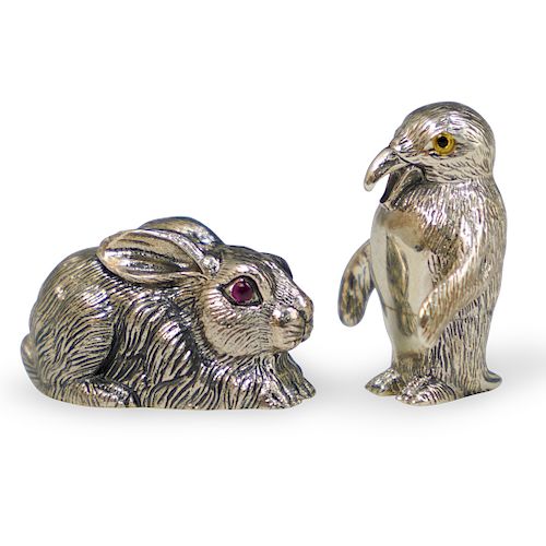 (2 PC) STERLING SILVER MINIATURE
