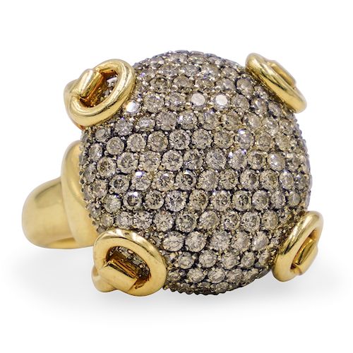 GUCCI 18K GOLD AND DIAMOND RINGDESCRIPTION  393779