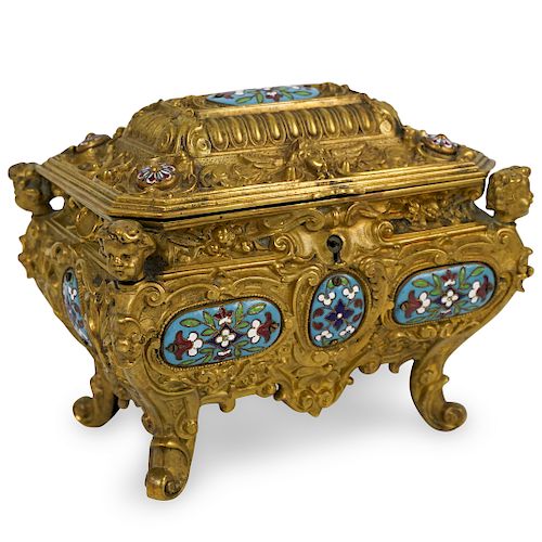 ANTIQUE GILDED BRONZE AND CHAMPLEVE 393794