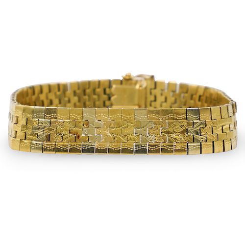 VINTAGE ITALIAN 18K GOLD BRACELETDESCRIPTION: