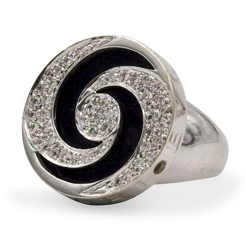 BVLGARI STYLE 18K GOLD SPIRAL RINGDESCRIPTION: