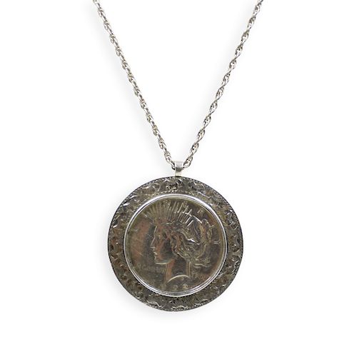 STERLING SILVER COIN NECKLACEDESCRIPTION: