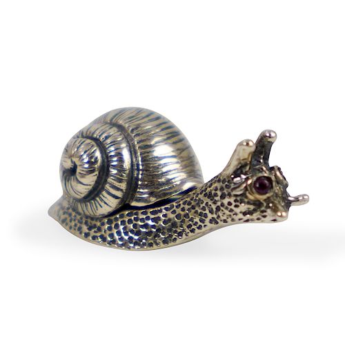 STERLING SILVER SNAIL PILL BOXDESCRIPTION  3937f8