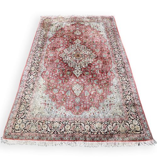 LARGE PERSIAN SILK RUGDESCRIPTION: A