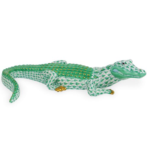 HEREND PORCELAIN ALLIGATORDESCRIPTION: