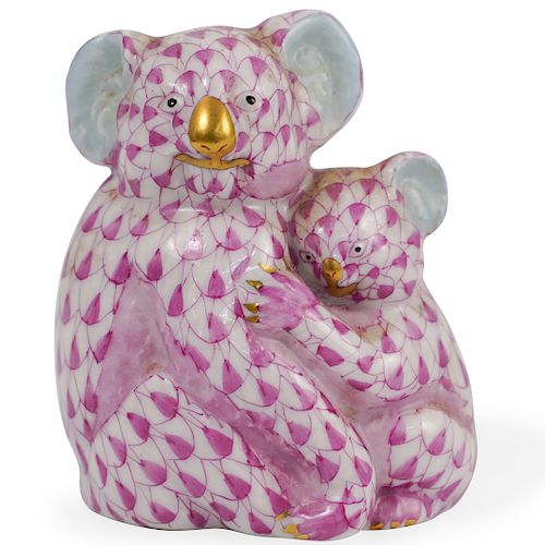 HEREND PORCELAIN KOALA GROUPDESCRIPTION  393838