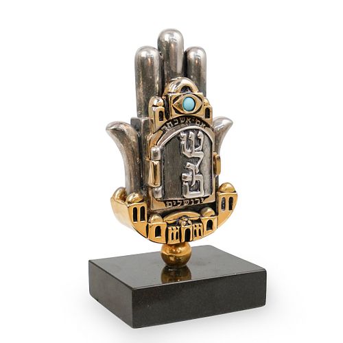 GOLD SILVER PLATED JUDAICA STATUEDESCRIPTION  3911a2