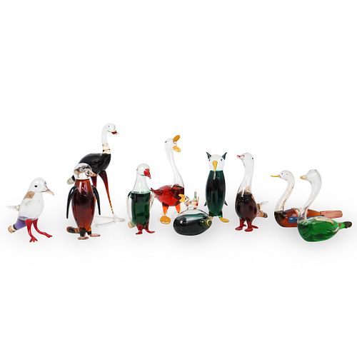 (10 PC) PETE HAGEN'S BLOWN GLASS