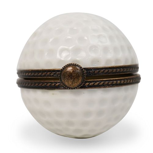 LIMOGES GOLF BALL TRINKET BOXDESCRIPTION  3912ab