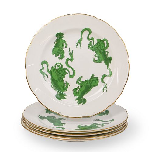 (5 PC) WEDGWOOD CHINESE TIGERS PORCELAIN