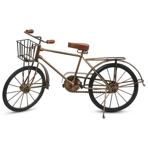 WOOD AND METAL MINIATURE BICYCLEDESCRIPTION: