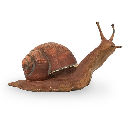 FRANZ BERGMAN COLD PAINTED BRONZE SNAILDESCRIPTION: