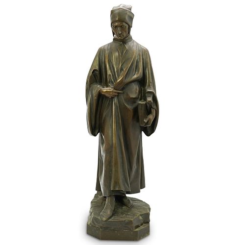 A. FAGUELLE "DANTE" BRONZE STAUEDESCRIPTION: