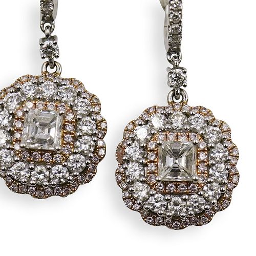 ITALIAN 18K GOLD AND DIAMOND DROP