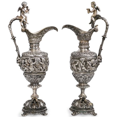 PAIR OF 19TH CENT FRENCH SILVER 3913c7