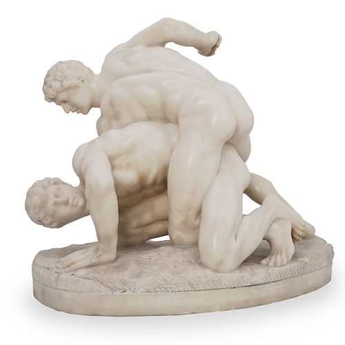  THE WRESTLERS MARBLE SCULPTUREDESCRIPTION  3913ca